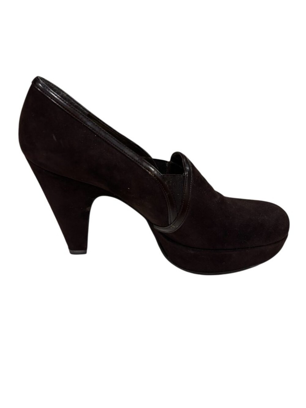 Stuart Weitzman Brown Leather Platform Pumps Heels Womens 7M Classic - Picture 7 of 10